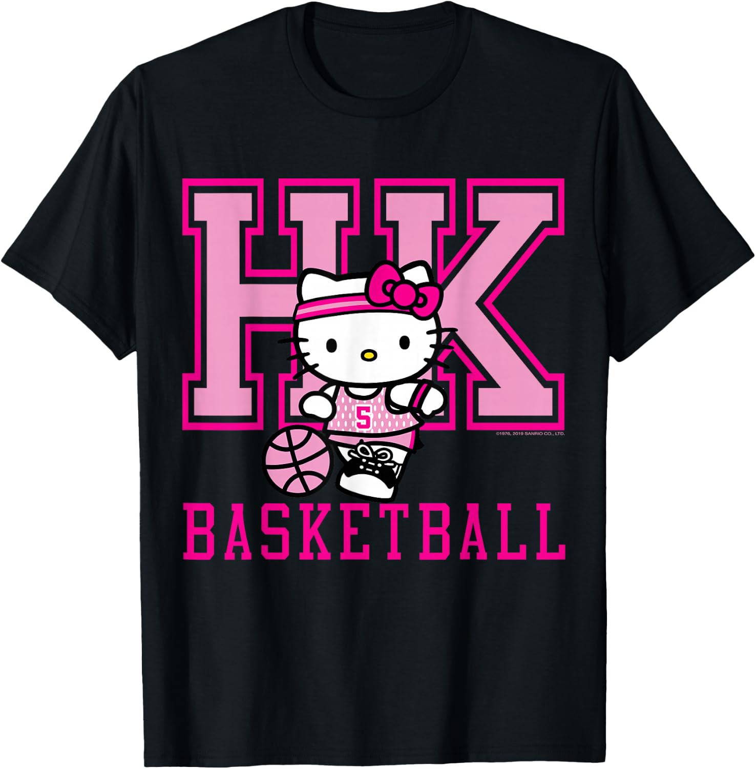 Hello Kitty Basketball Sports Athlete Shirt T-Shirt - T-Shirt | Black