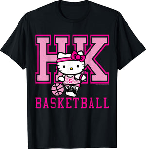 Hello Kitty Basketball Sports Athlete Shirt T-Shirt - T-Shirt | Black