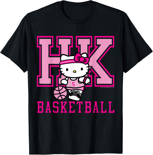 Hello Kitty Basketball Sports Athlete Shirt T-Shirt - T-Shirt | Black