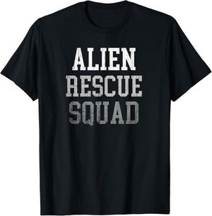 Funny Area 51 Raiding Team Space Force Alien Rescue Squad T-Shirt - T-Shirt | Black