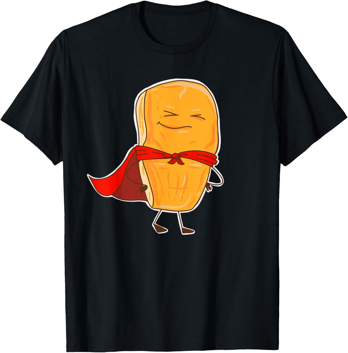 Chicken Nugget | Cute Super Halloween Food Puns Funny Gift T-Shirt - T-Shirt | Black