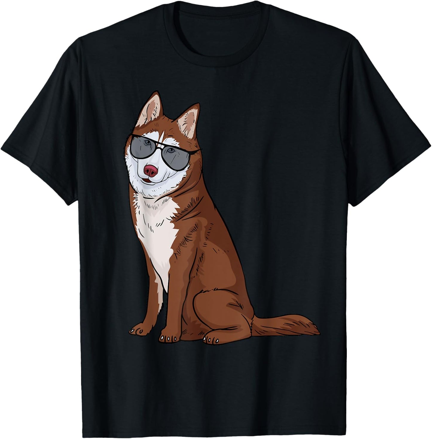 Siberian Husky Shirt, Funny Gift Cute Dog Lovers T-Shirt - T-Shirt | Black
