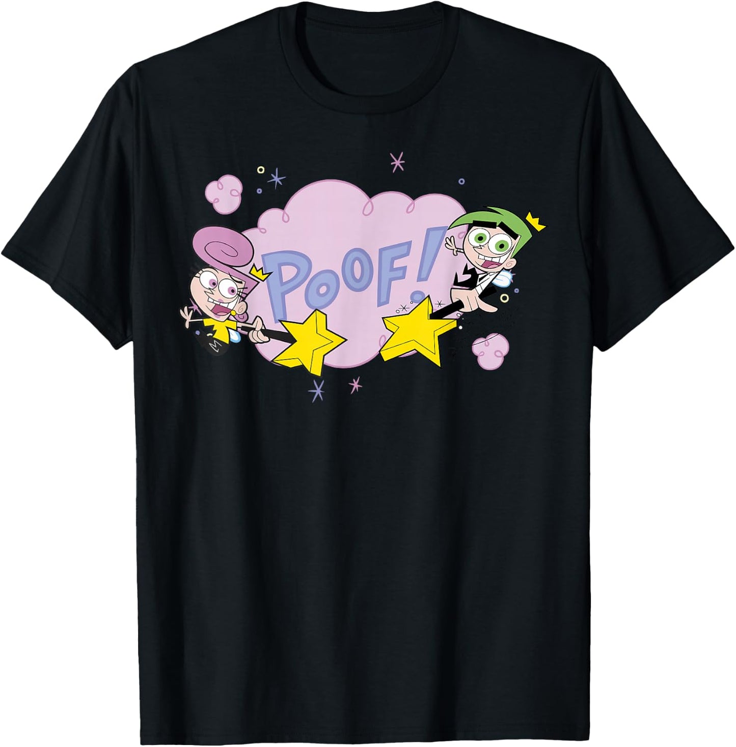 The Fairly OddParents Cosmo and Wanda Poof T-Shirt - T-Shirt | Black