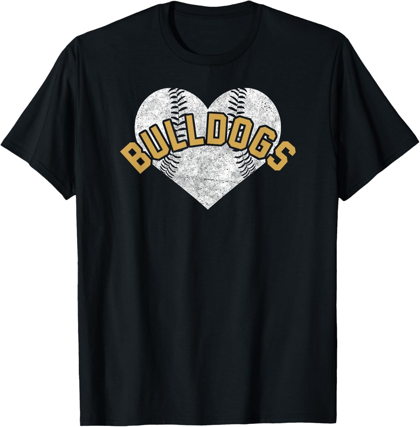 Bulldogs Baseball Softball Shirt High School Team Mascot Mom T-Shirt - T-Shirt | Black