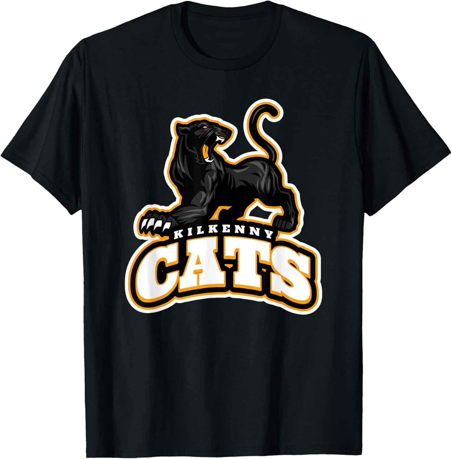 Kilkenny Cats Hurling Camogie T-Shirt - T-Shirt | Black