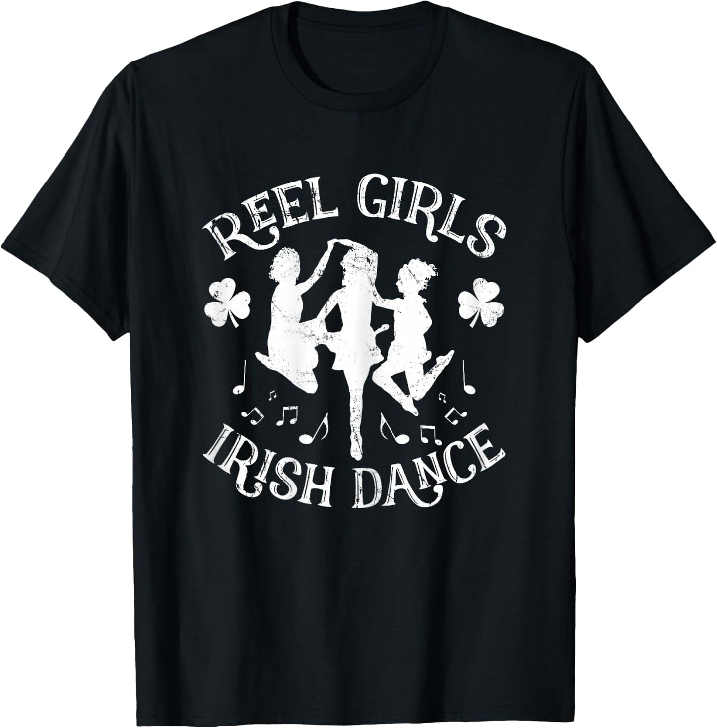 St Patricks Day Reel Girls Irish Dance Green T-Shirt - T-Shirt | Black