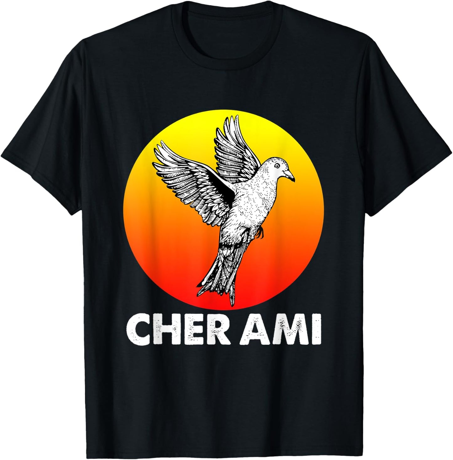 Cher Ami World War Hero Carrier Pigeon T-Shirt - T-Shirt | Black