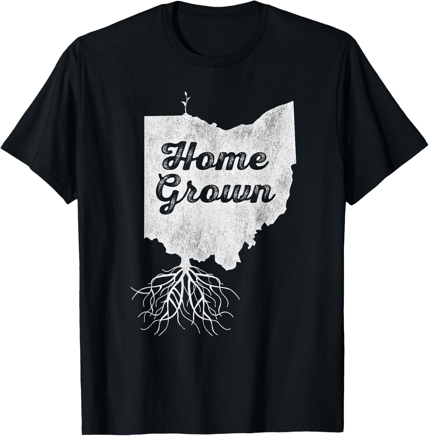Ohio T Shirt Home Grown Roots OH State Pride T-Shirt - T-Shirt | Black