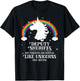 Deputy Sheriffs are Magical Like Unicorns Funny Gift T-Shirt - T-Shirt | Black