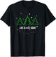 Life is Really Good Christmas Tree Silhouette T-Shirt - T-Shirt | Black