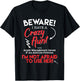 Beware of my Crazy Aunt, Funny Auntie Graphic T-Shirt - T-Shirt | Black