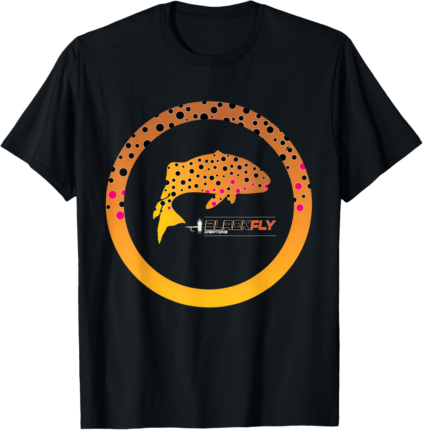 Trout Skin Fly Fishing Gear & Gifts by Black Fly T-Shirt - T-Shirt | Black