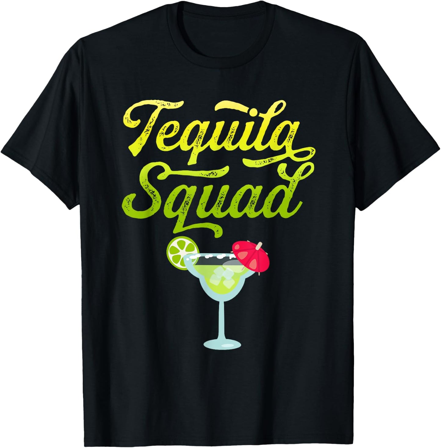 Funny Tequila Squad Novelty T-Shirt - T-Shirt | Black
