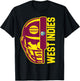 Cricket West Indies Fan Helmet Ball and Bat Design T-Shirt - T-Shirt | Black