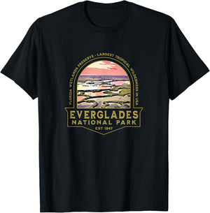 Everglades National Park Florida FL Wetlands Hiking Souvenir T-Shirt - T-Shirt | Black