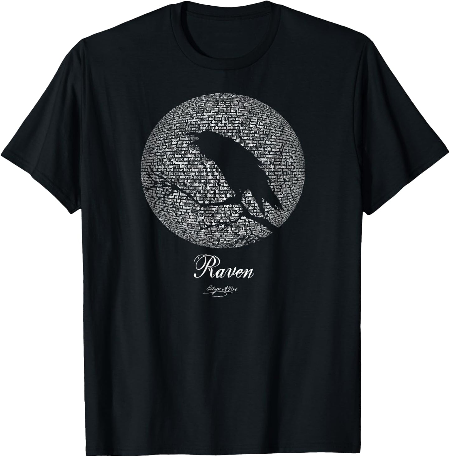 Edgar Allan Poe T Shirt Gothic Tales of Poe Gif for Readers T-Shirt - T-Shirt | Black