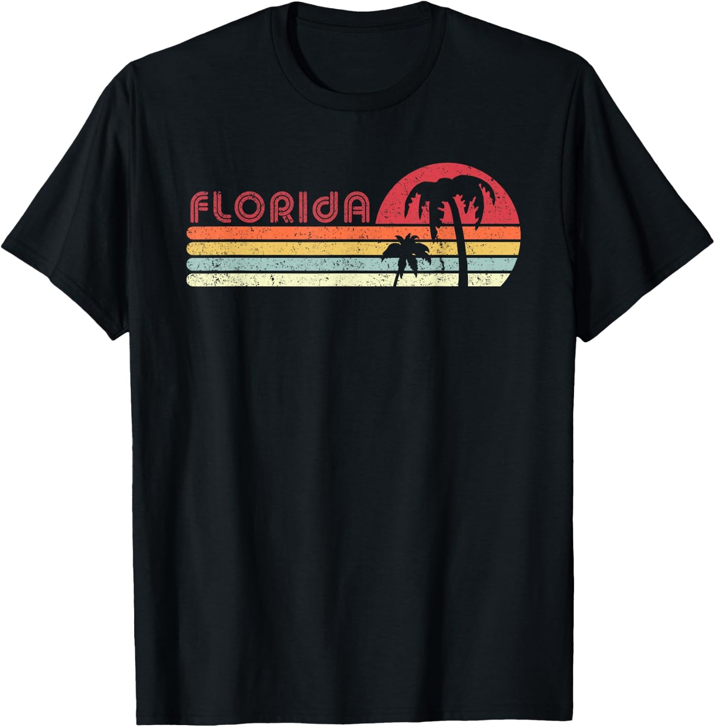 Florida Shirt. Retro Style FL, USA T-Shirt - T-Shirt | Black