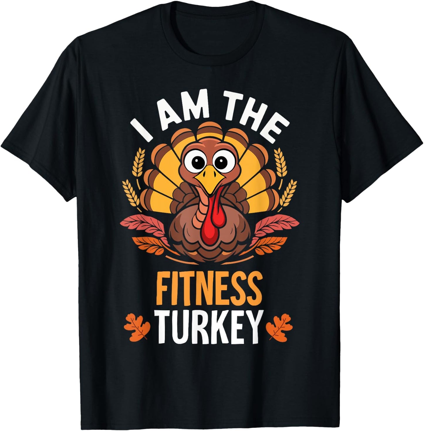 Thanksgiving I'm The Fitness Turkey Funny Matching T-Shirt - T-Shirt | Black
