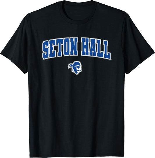 Seton Hall University SHU Pirates Arch Logo T-Shirt - T-Shirt | Black