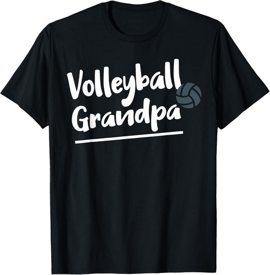 Volleyball Grandpa T-Shirt - T-Shirt | Black
