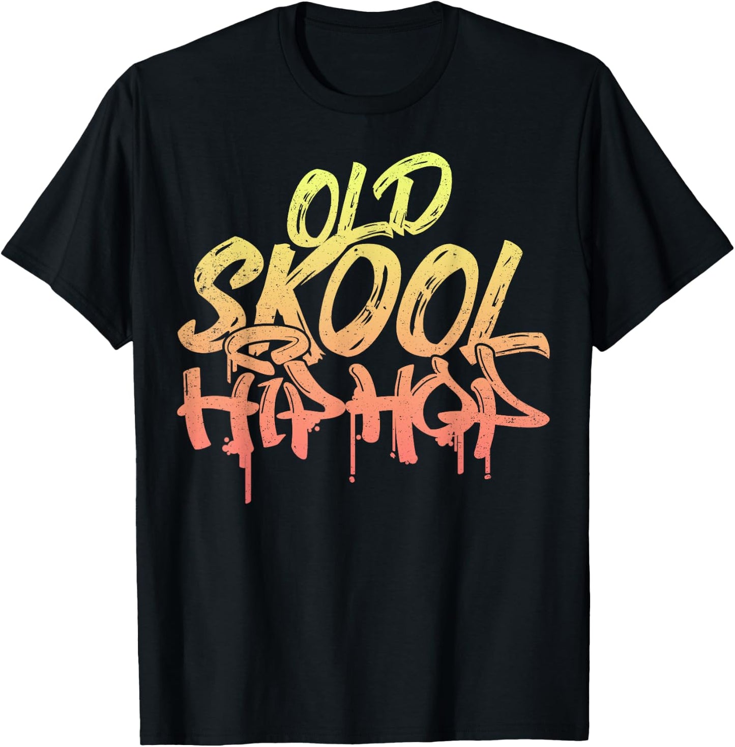 Old Skool Hip Hop - 90s Music T-Shirt - T-Shirt | Black