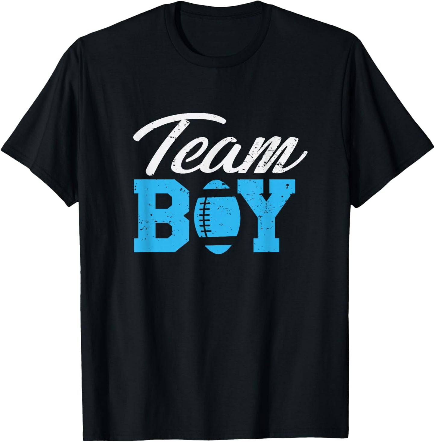 Team Boy Gender Reveal Shirts Graphic Football Gift T-Shirt - T-Shirt | Black