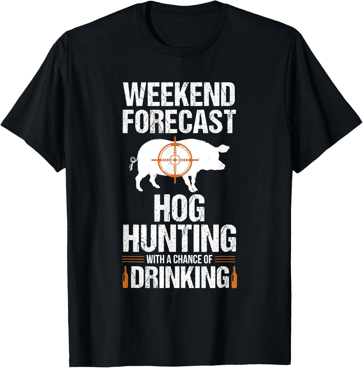 Hog Hunting Funny Weekend Beer Boar Hunter Pig T-Shirt - T-Shirt | Black