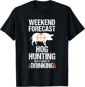 Hog Hunting Funny Weekend Beer Boar Hunter Pig T-Shirt - T-Shirt | Black