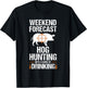 Hog Hunting Funny Weekend Beer Boar Hunter Pig T-Shirt - T-Shirt | Black