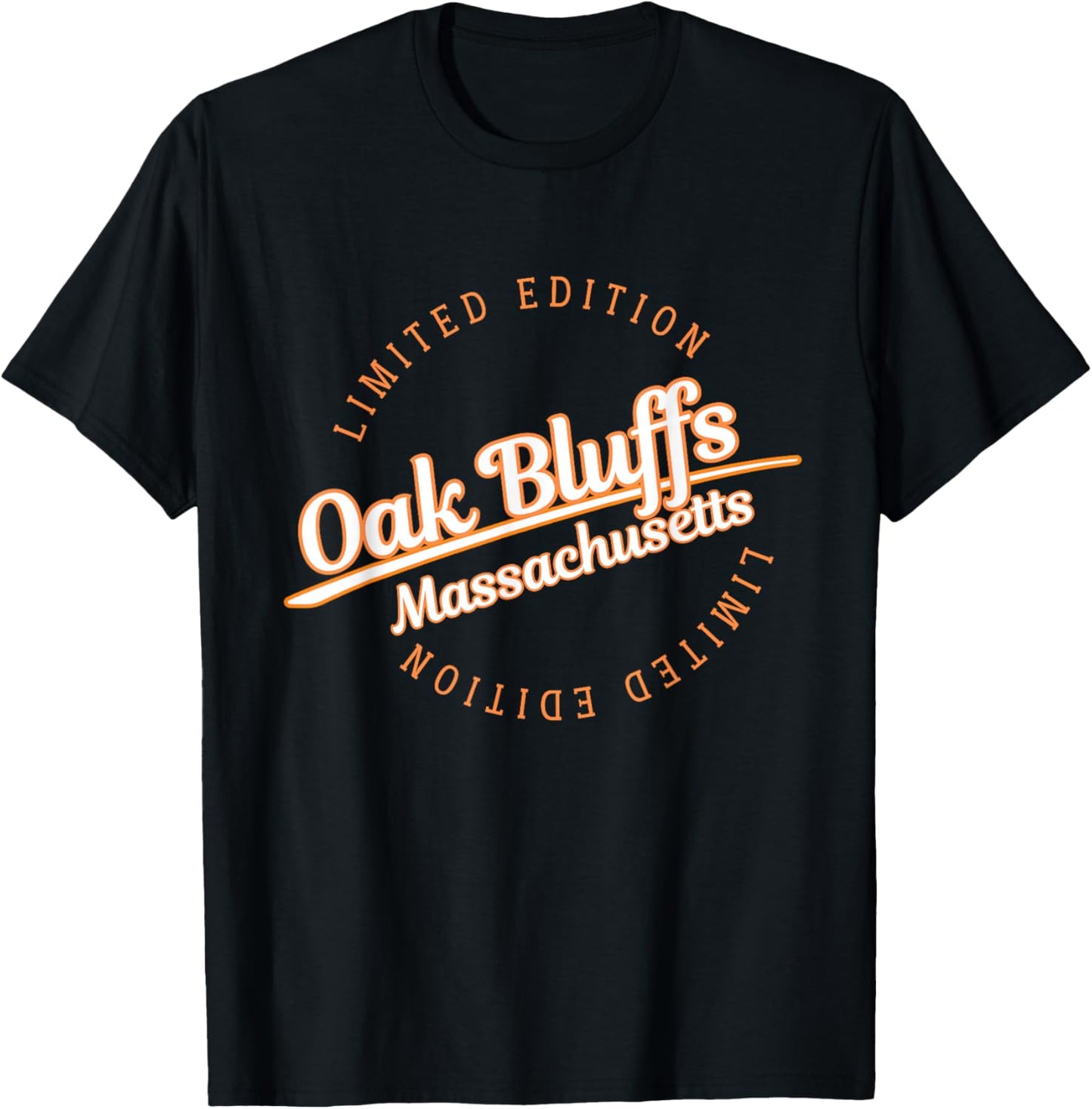 Retro Athletic Oak Bluffs MA Apparel T-Shirt - T-Shirt | Black