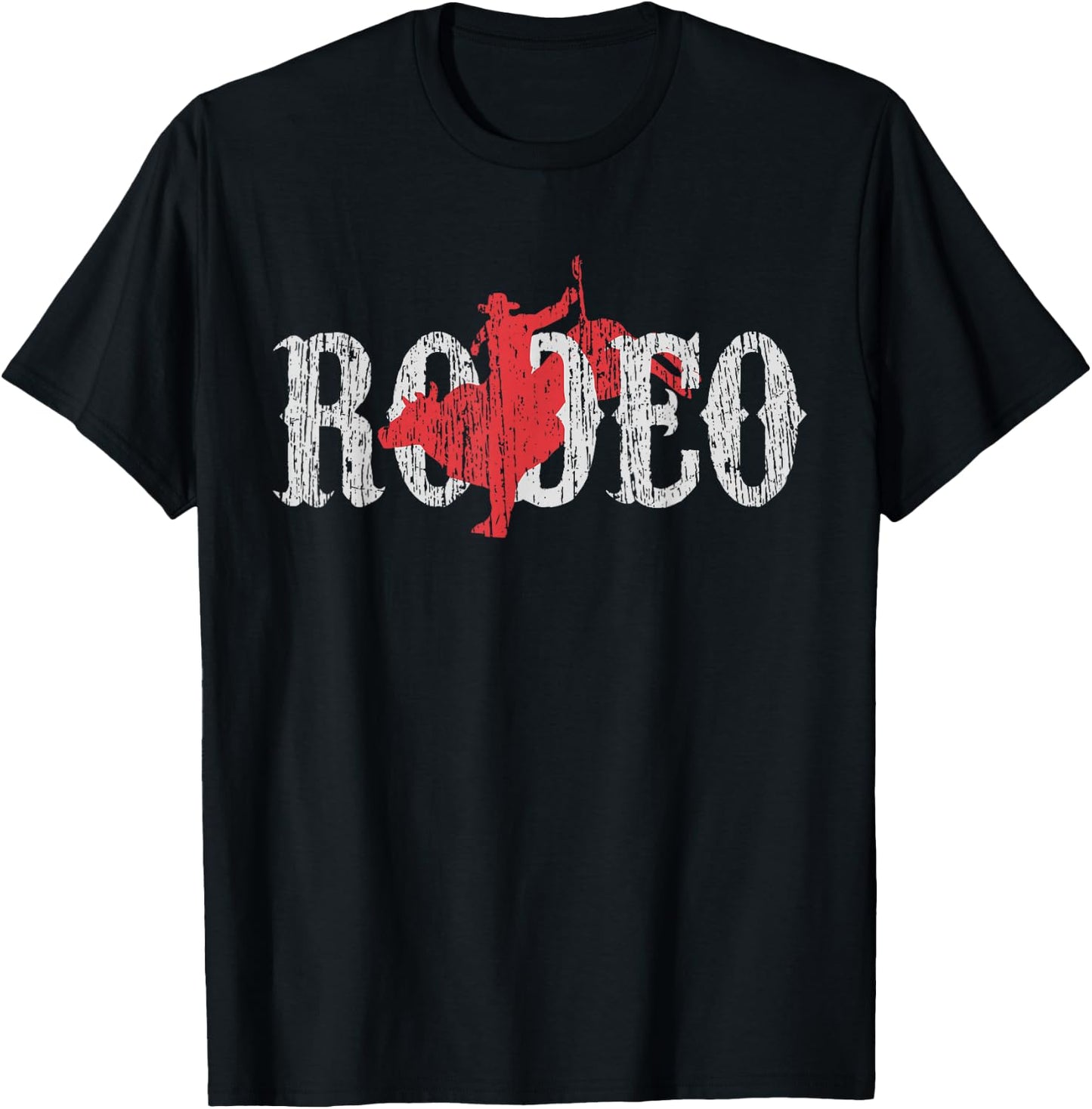 Bull Riding Rodeo Western Country Vintage Shirt T-Shirt - T-Shirt | Black