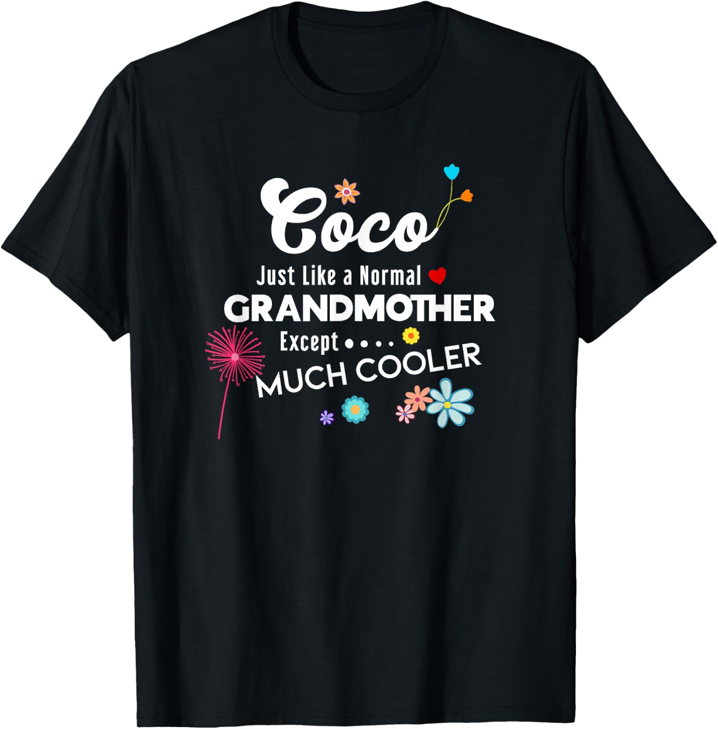 Coco Just Like Grandma Except Much Cooler T-Shirt - T-Shirt | Black