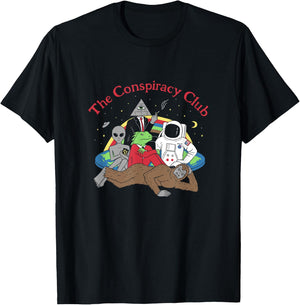The Conspiracy Club Funny Parody T-Shirt - T-Shirt | Black