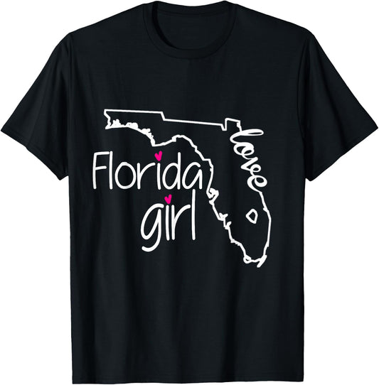 Girls for Florida I Love Florida Home Florida Gift Small T-Shirt - T-Shirt | Black