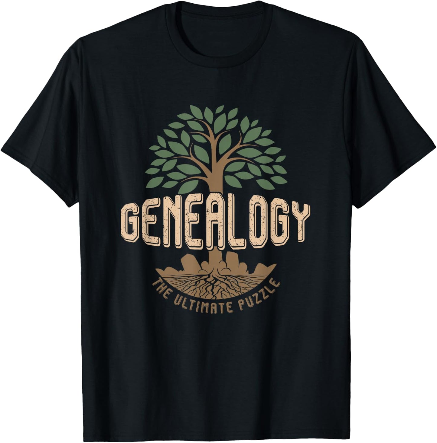 Genealoge Family Historian Genealogy Ultimate Puzzle T-Shirt - T-Shirt | Black