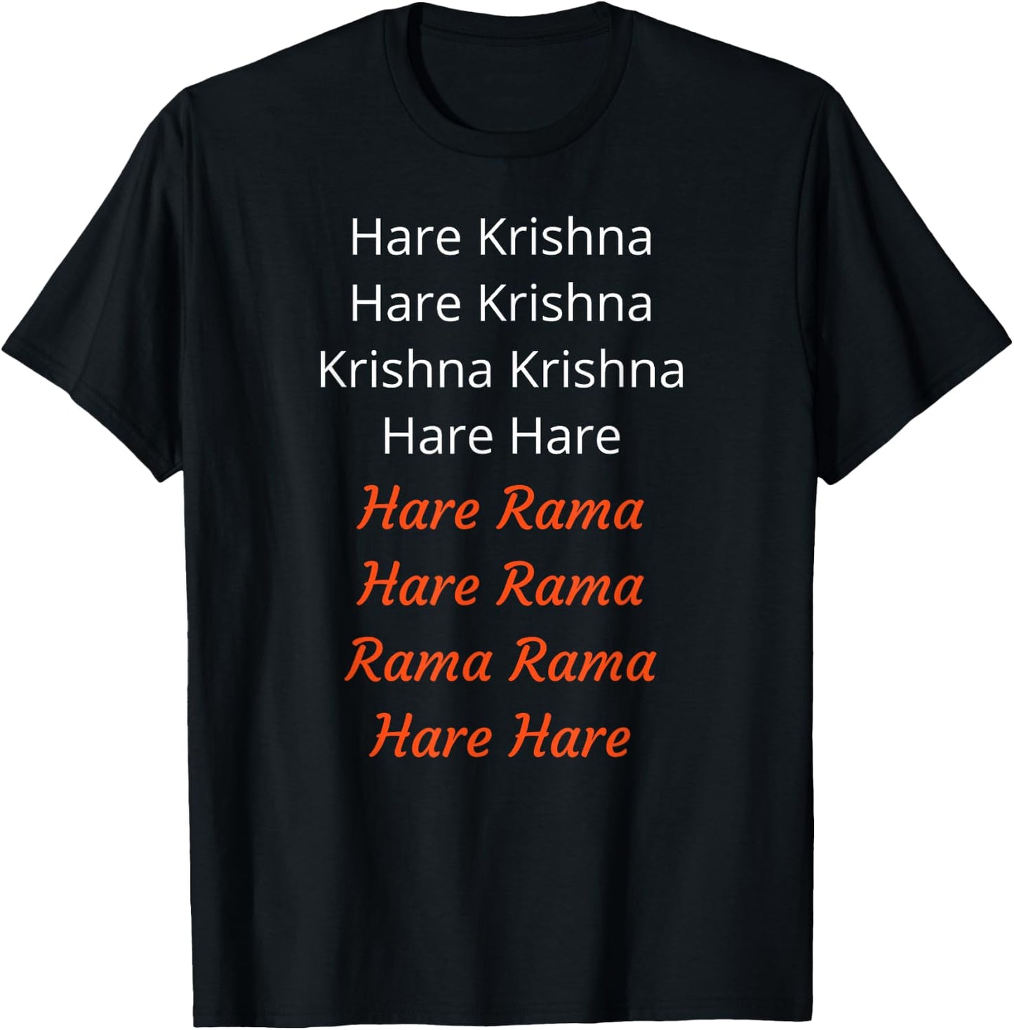 Hare Krishna Maha Mantra Rama Chant Hindu Yoga God Art T-Shirt - T-Shirt | Black
