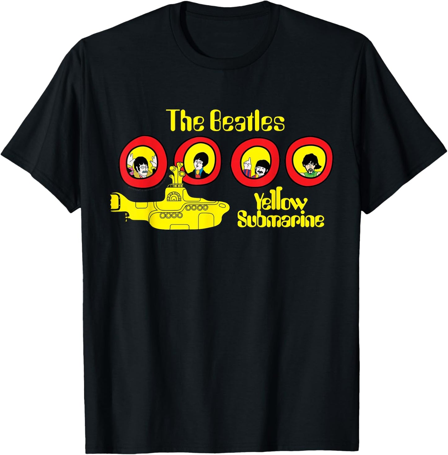 The Beatles Yellow Submarine Windows T-Shirt - T-Shirt | Black