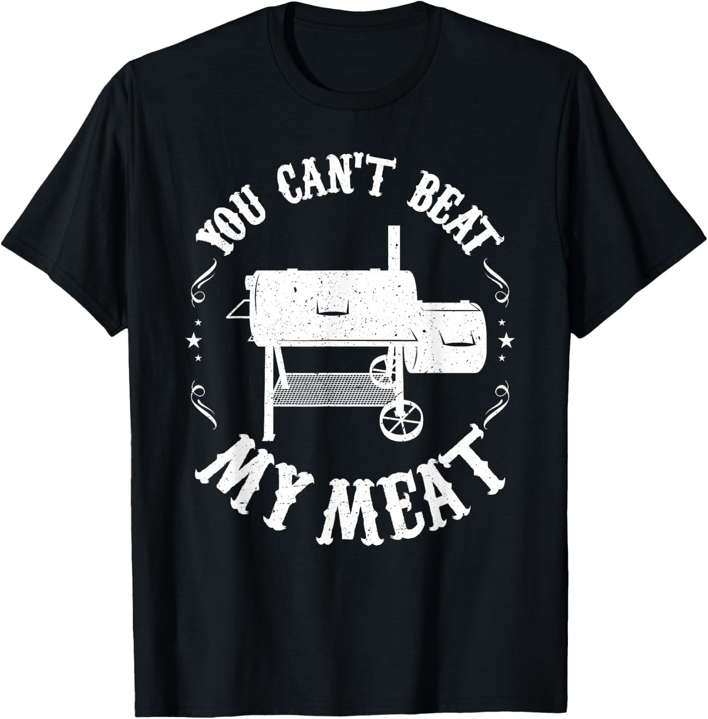 Funny BBQ Pit Reverse Flow Smoker Accessory Dad Grill Gift T-Shirt - T-Shirt | Black
