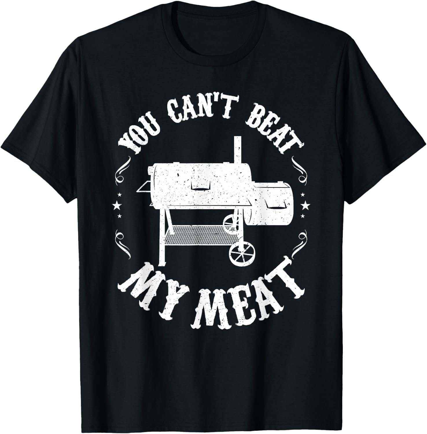 Funny BBQ Pit Reverse Flow Smoker Accessory Dad Grill Gift T-Shirt - T-Shirt | Black