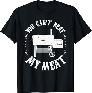 Funny BBQ Pit Reverse Flow Smoker Accessory Dad Grill Gift T-Shirt - T-Shirt | Black