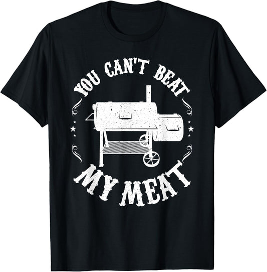 Funny BBQ Pit Reverse Flow Smoker Accessory Dad Grill Gift T-Shirt - T-Shirt | Black