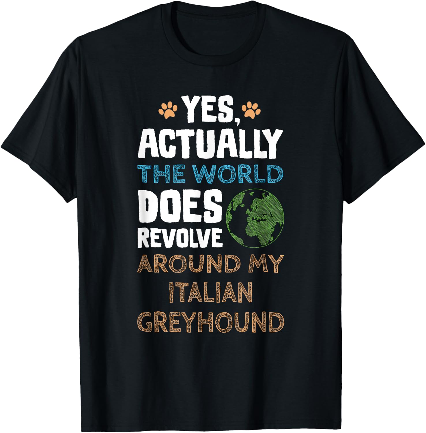 Funny Italian Greyhound Dog Gifts Men Women T-Shirt - T-Shirt | Black
