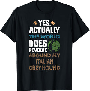 Funny Italian Greyhound Dog Gifts Men Women T-Shirt - T-Shirt | Black