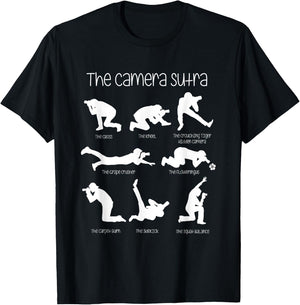 The Camera Sutra Funny Photography Poses T-Shirt - T-Shirt | Black