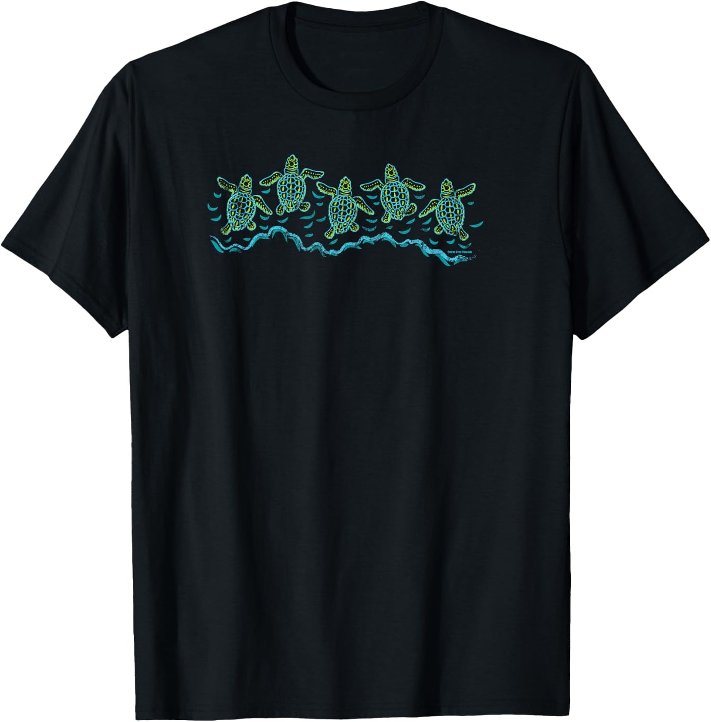 Baby Sea Turtles Vintage Beach T-Shirt - T-Shirt | Black
