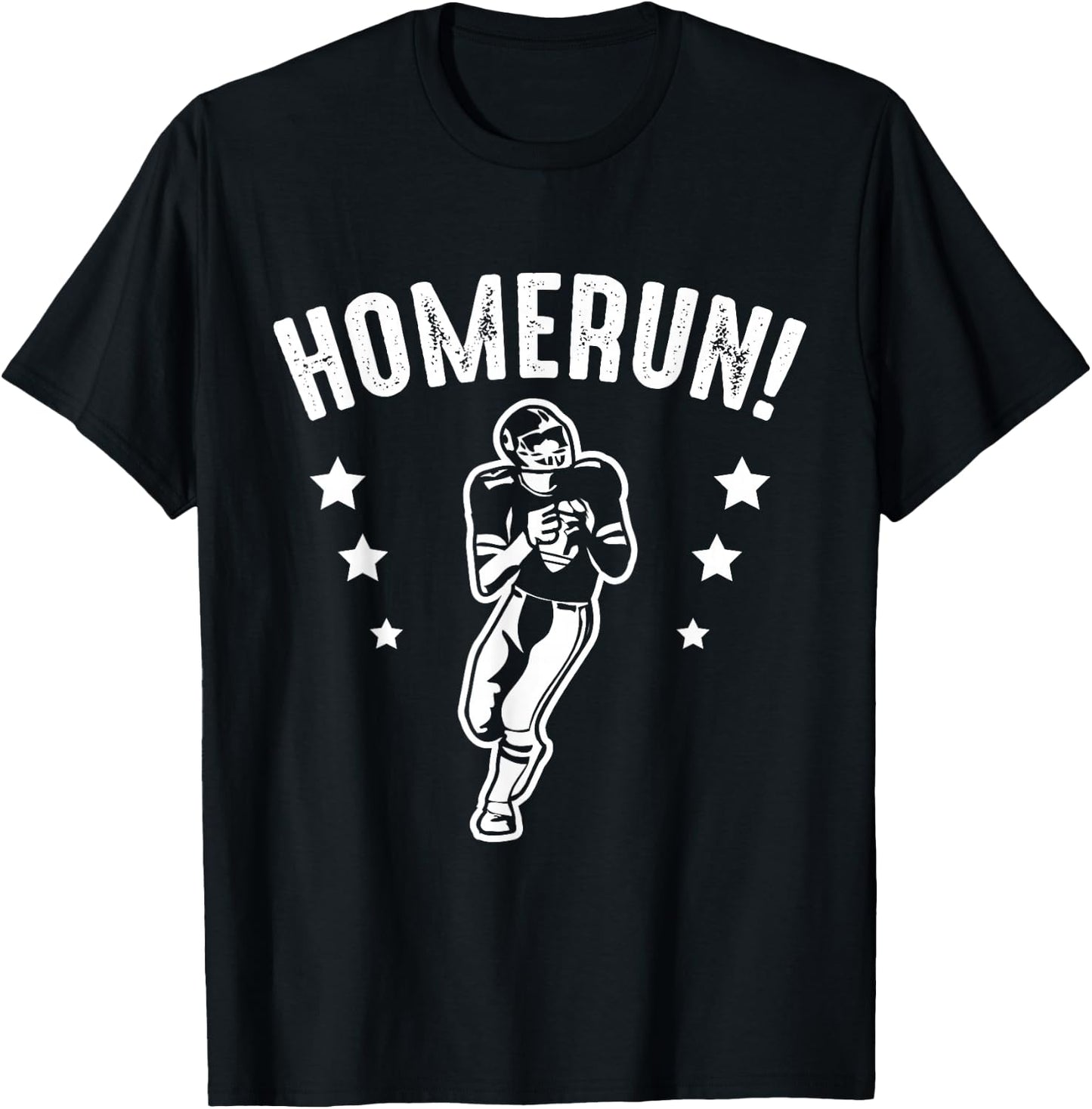 Homerun Football Baseball Mix False Sport T-Shirt - T-Shirt | Black