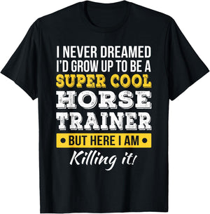 Horse Trainer Shirts Only Horse Trainer Funny Gift , Black, Small, Short Sleeve T-Shirt - T-Shirt | Black
