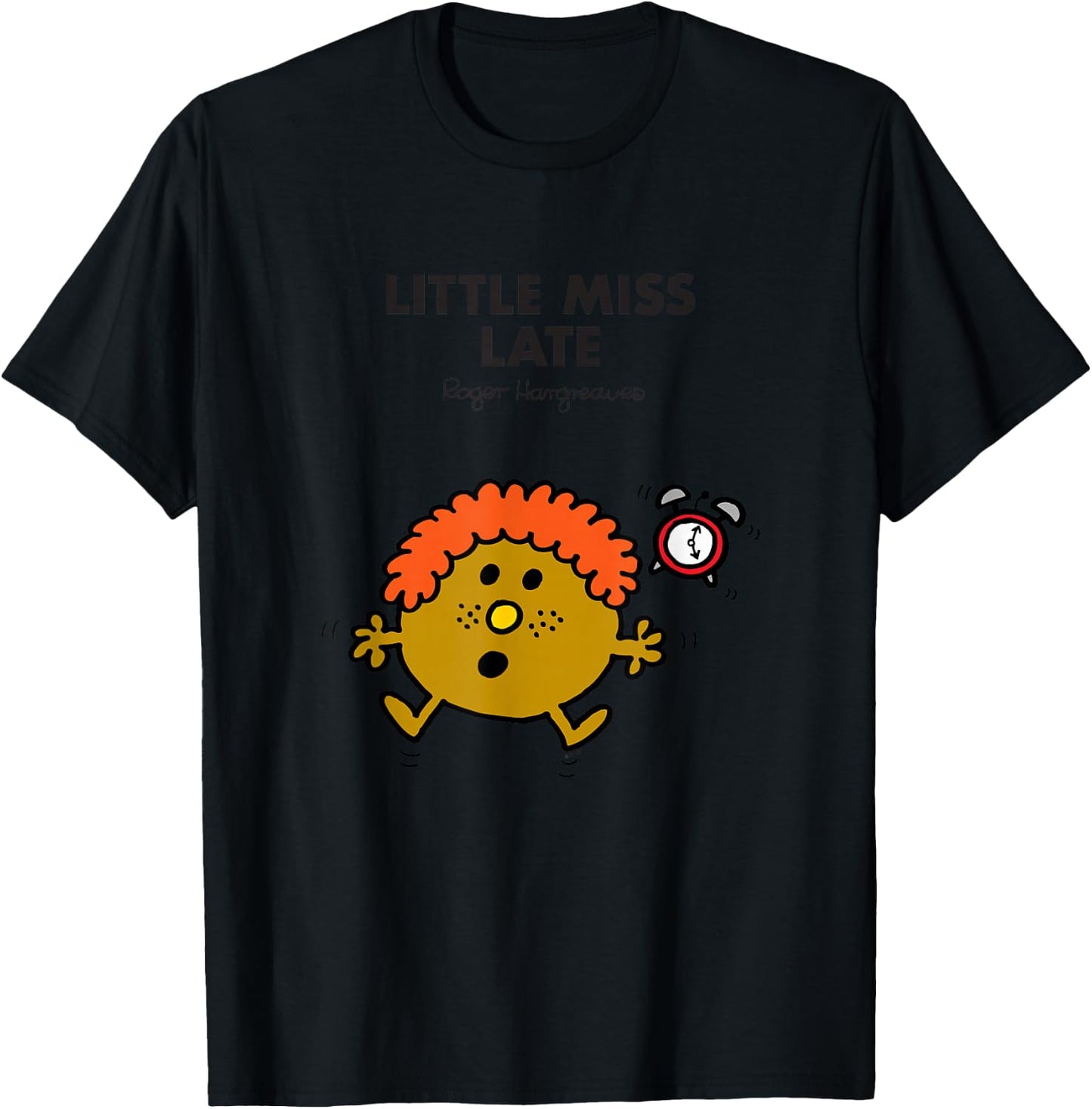 Mr. Men Little Miss Late T-Shirt - T-Shirt | Black