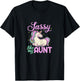 Sassy Like My Aunt Funny Unicorn Niece T-Shirt - T-Shirt | Black