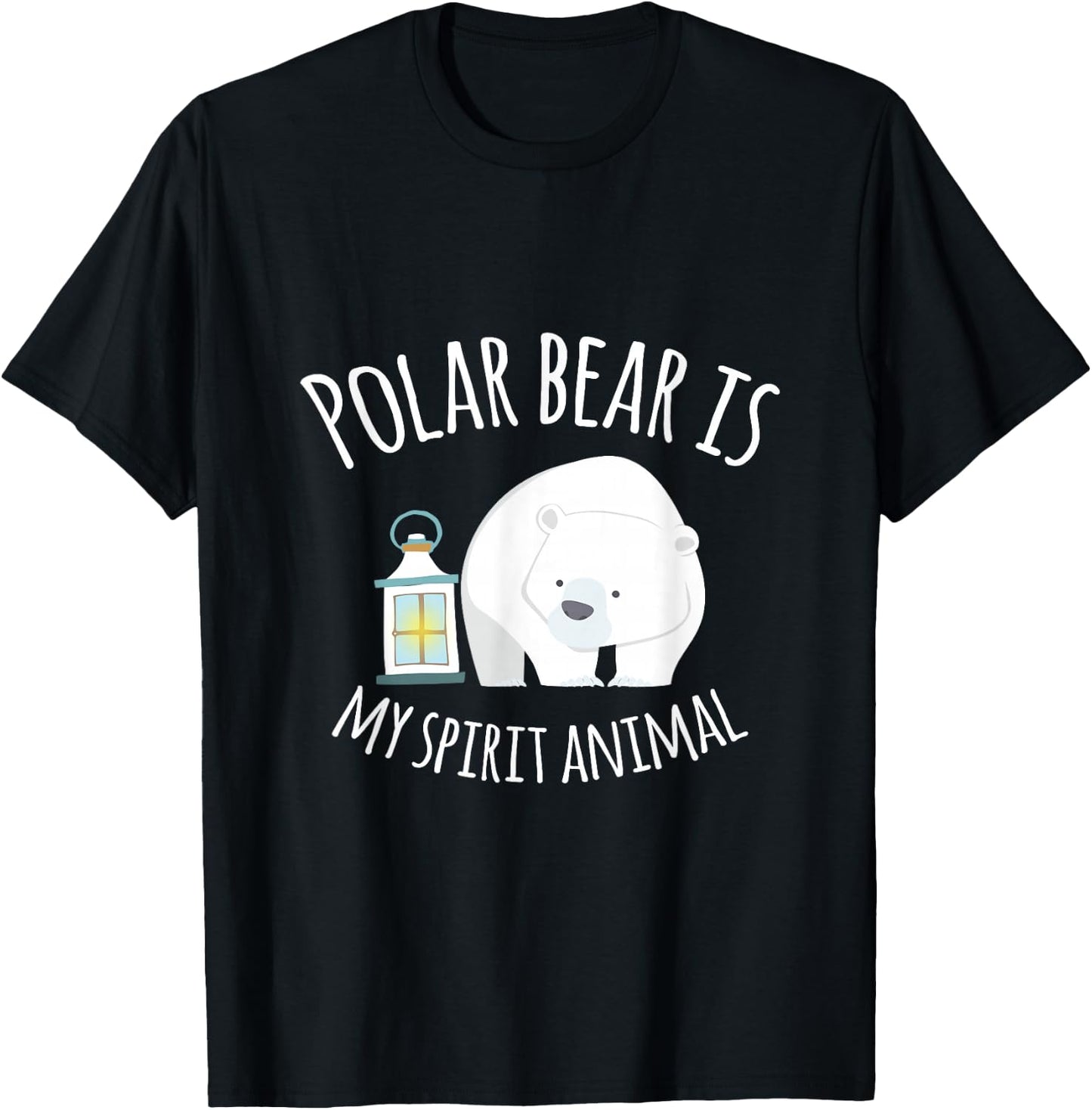 Polar Bear Is My Ghost Animal Funny Gift T-Shirt - T-Shirt | Black